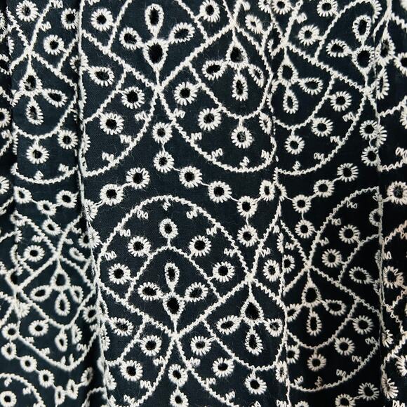 NEW! Express Embroidered Skater Swing Skirt Eyelet Black White - 4 - Picture 2 of 4